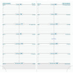 Exacompta recharge semainier sl 17 9x17, 5 cm quinzainier janvier � d�cembre 2026