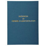 Exacompta registre 29, 7x21cm - pr�sence conseils d'administration 100 pages. - bleu