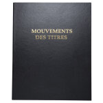 Exacompta reliure registre 32x26cm 4 anneaux avec recharge de 100 feuillets imprims - mouvements de ...