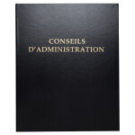 Exacompta reliure registre �conomique 32x26cm 4 anneaux - conseils d'administration - noir