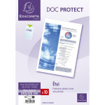 Exacompta sachet de 10 étuis de protection simples pvc lisse 20 / 100e - a4 maxi - cristal Exacompta sachet de 10 étuis de protection simples pvc lisse 20 / 100e - a4 maxi - cristal