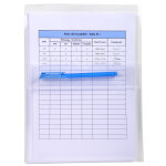 Exacompta sachet de 2 pochettes adhsives  soufflet - pp haute qualit 20 / 100e - a4 - cristal