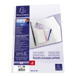 Exacompta sachet de 5 pochettes - enveloppes perfores polypropylne - a4 - incolore