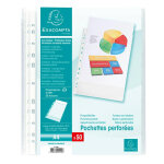 Exacompta sachet de 50 pochettes perforées polypropylène grainé 5 / 100e - a4 - cristal Exacompta sachet de 50 pochettes perforées polypropylène grainé 5 / 100e - a4 - cristal