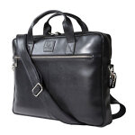 Exacompta sacoche cuir vachette exactive lgante pour ordinateur portable 15, 6  - noir
