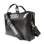 Exacompta sacoche double compartiments exactive cuir pour ordinateur portable 15  - noir