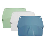 Exacompta set de 3 compartiments trieurs muraux horizontaux autentik - couleurs assorties