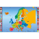 Exacompta sous - main rigide pvc carte de l'europe - 37, 5x 57, 5 cm - visuel