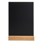 Exacompta support visuel vertical ardoise avec socle bois a5 - noir