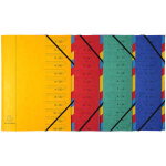 Exacompta trieur agraf avec lastiques 12 compartiments - couleurs assorties