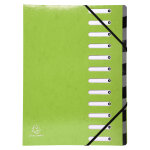 Exacompta trieur � �lastiques harmonika iderama - dos extensible � soufflet - 12 divisions - citron vert ...