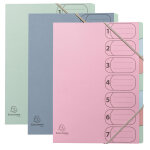 Exacompta trieur hamonika 7 compartiments a4 avec élastiques autentik - couleurs assorties - lot de 3 ... Exacompta trieur hamonika 7 compartiments a4 avec élastiques autentik - couleurs assorties - lot de 3 ...