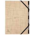 Exacompta trieur harmonika 9 compartiments eterneco - a4 - brun motifs gomtriques