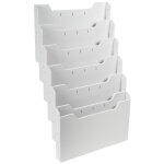 Exacompta trieur mural modulable horizontal 6 compartiments a4 - gris lumire