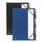 Exacompta trieur rigide ordonator dos extensible 12 compartiments - couleurs assorties