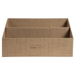 Exacompta trieur vertical / porte lettres 3 compartiments carton eterneco - brun motifs gomtriques