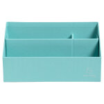 Exacompta trieur vertical / porte lettres 3 compartiments carton teksto - vert d'eau