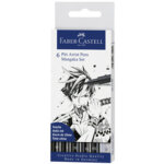 Faber - castell feutre encre de chine pitt artist pen tui 6