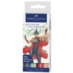Faber - castell feutre pitt artist pen, �tui de 6 comic