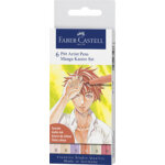 Faber - castell feutre pitt artist pen manga kaoiro, tui de 6