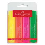 Faber castell etui de 4 surligneurs textliner 1546. coloris assortis standard: jaune, orange, rose, vert ...