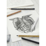 Faber - castell set d'esquisse au fusain pitt, 7 pi�ces