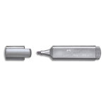 Faber castell surligneur textliner 46 mtallique. coloris argent. pointe biseaute