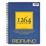 Fabriano bloc 1264 papier croquis. 120 feuilles a4. papier blanc ivoire 90 g / m. spirale longitudinale ...