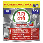 Fairy professionnel platinium plus - lessive pour lave vaisselle en capsule - 102 doses