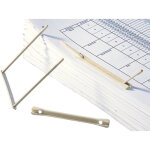Fast bote de 100 relieurs plastique 6 cm pour archivage de documents perfores. coloris beige