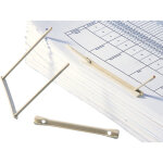 Fast bote de 50 relieurs plastique 6 cm pour archivage de documents perfores. coloris beige