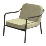 Fauteuil d'accueil medso  m  en tissu vert - pieds m�tal noir