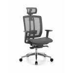 Fauteuil de bureau air one maille noir hauteur réglable - accoudoirs dossier appuie - tête roulette Fauteuil de bureau air one maille noir hauteur réglable - accoudoirs dossier appuie - tête roulette