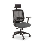 Fauteuil de bureau ergonomique malice 2 maille tissus anthracite - accoudoirs dossier appui - t�te roulette ...