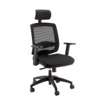 Fauteuil de bureau ergonomique malice 2 maille tissus noir - accoudoirs dossier appui - t�te roulette ...