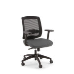 Fauteuil de bureau ergonomique malice 3 assise tissu et dossier maille - hauteur r�glable - accoudoirs ...