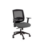 Fauteuil de bureau ergonomique malice 3 assise tissu et dossier maille - hauteur r�glable - accoudoirs ...