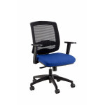Fauteuil de bureau ergonomique malice - assise tissu et dossier maille - hauteur r�glable - accoudoirs ...