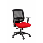Fauteuil de bureau ergonomique malice - assise tissu et dossier maille - hauteur r�glable - accoudoirs ...