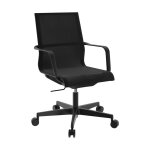 Fauteuil de bureau ergonomique ewen sitness avec accoudoirs - assise et dossier en maille filet - noir ...