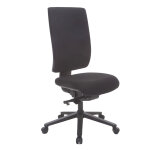 Chaise de bureau ergonomique infinity 2 en tissu polyester noir hauteur r�glable - dossier roulette