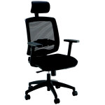 Fauteuil de bureau malice maille tissu noir hauteur réglable - accoudoirs dossier appui - tête roulette ... Fauteuil de bureau malice maille tissu noir hauteur réglable - accoudoirs dossier appui - tête roulette ...