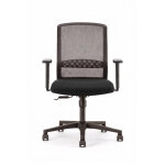 Fauteuil de bureau tekna maille r�sille polyester m1 noir hauteur r�glable accoudoirs 1d roulettes