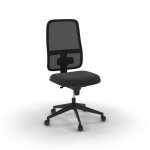 Fauteuil de bureau terence sans accoudoir dossier maille / assise tissu noir - dossier avec hauteur réglable ... Fauteuil de bureau terence sans accoudoir dossier maille / assise tissu noir - dossier avec hauteur réglable ...
