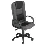 Fauteuil direction capital confort polyester gris noir hauteur réglable - accoudoirs dossier roulette ... Fauteuil direction capital confort polyester gris noir hauteur réglable - accoudoirs dossier roulette ...
