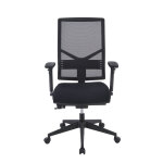 Fauteuil direction dynamic maille noir tissu noir hauteur r�glable - accoudoirs dossier roulettes