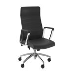 Fauteuil de direction nell - simili cuir noir - accoudoirs roulettes Fauteuil de direction nell - simili cuir noir - accoudoirs roulettes