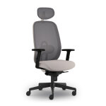 Fauteuil ergonomique cyprien avec accoudoirs et t�ti�re - sable