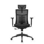 Fauteuil ergonomique oscar avec accoudoirs 3d et appui - t�te r�glable - assise tissus / dossier maille ...