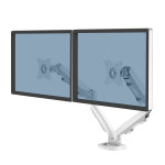 Fellowes bras support écran articulé double eppa jusqu'à 40 pouces - blanc Fellowes bras support écran articulé double eppa jusqu'à 40 pouces - blanc